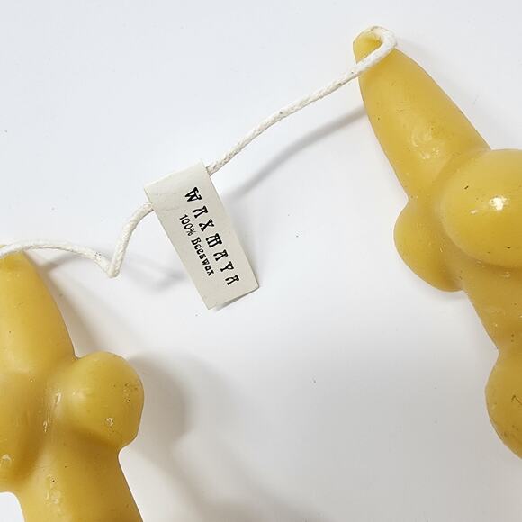 Waxmaya Beeswax Candles Bumpy Tapers 10" Modern Handmade in Montreal NWT - Picture 2 of 5